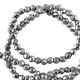 Faceted glass beads 2mm round Silver-pearl shine coating